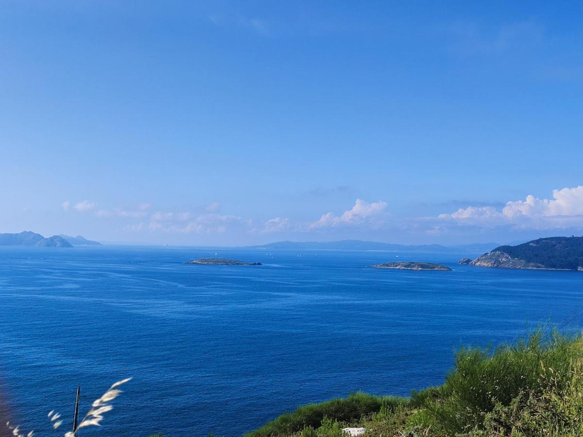 Inmejorables Vistas A Las Islas Cies Baiona Esterno foto