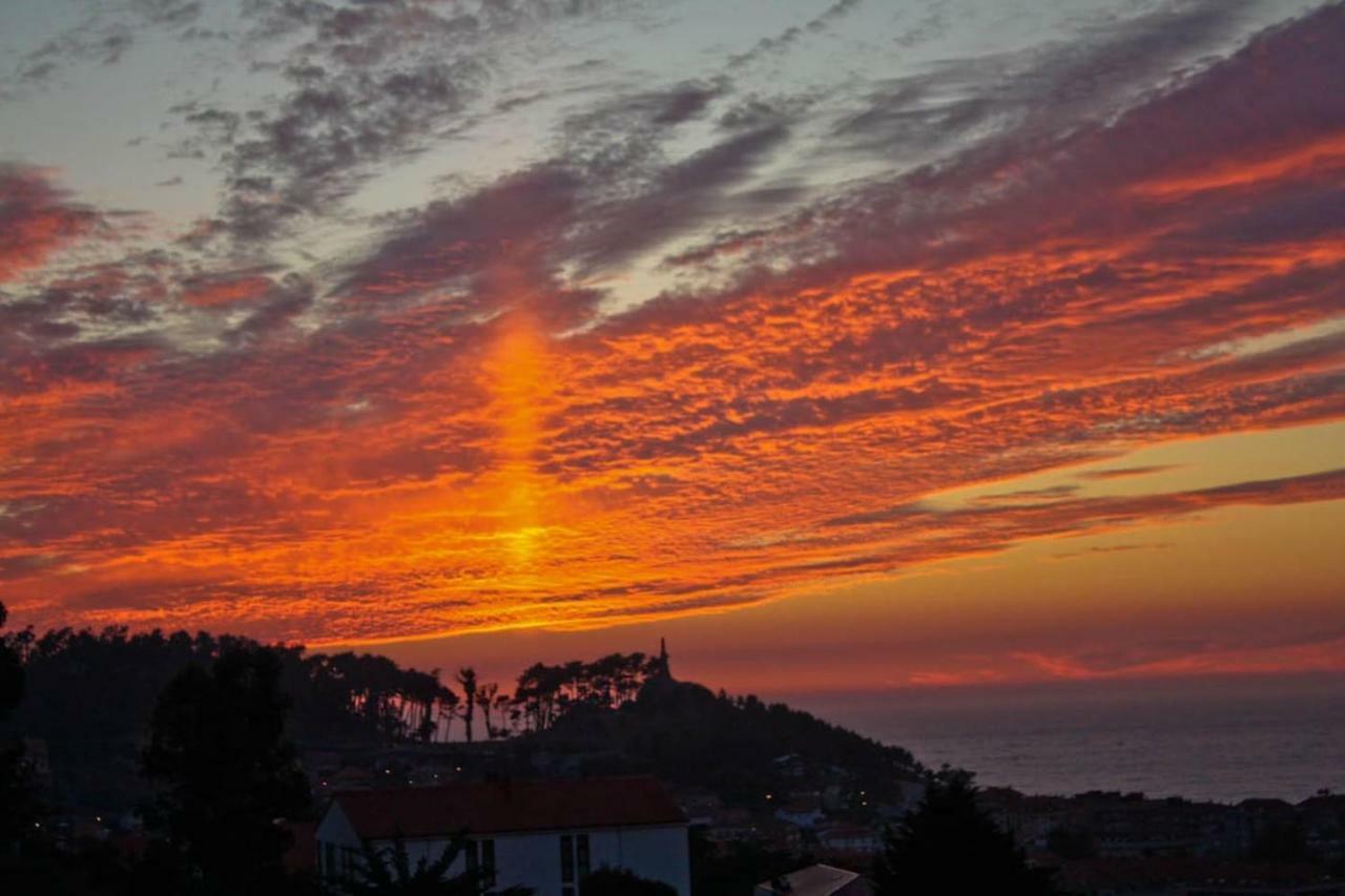 Inmejorables Vistas A Las Islas Cies Baiona Esterno foto