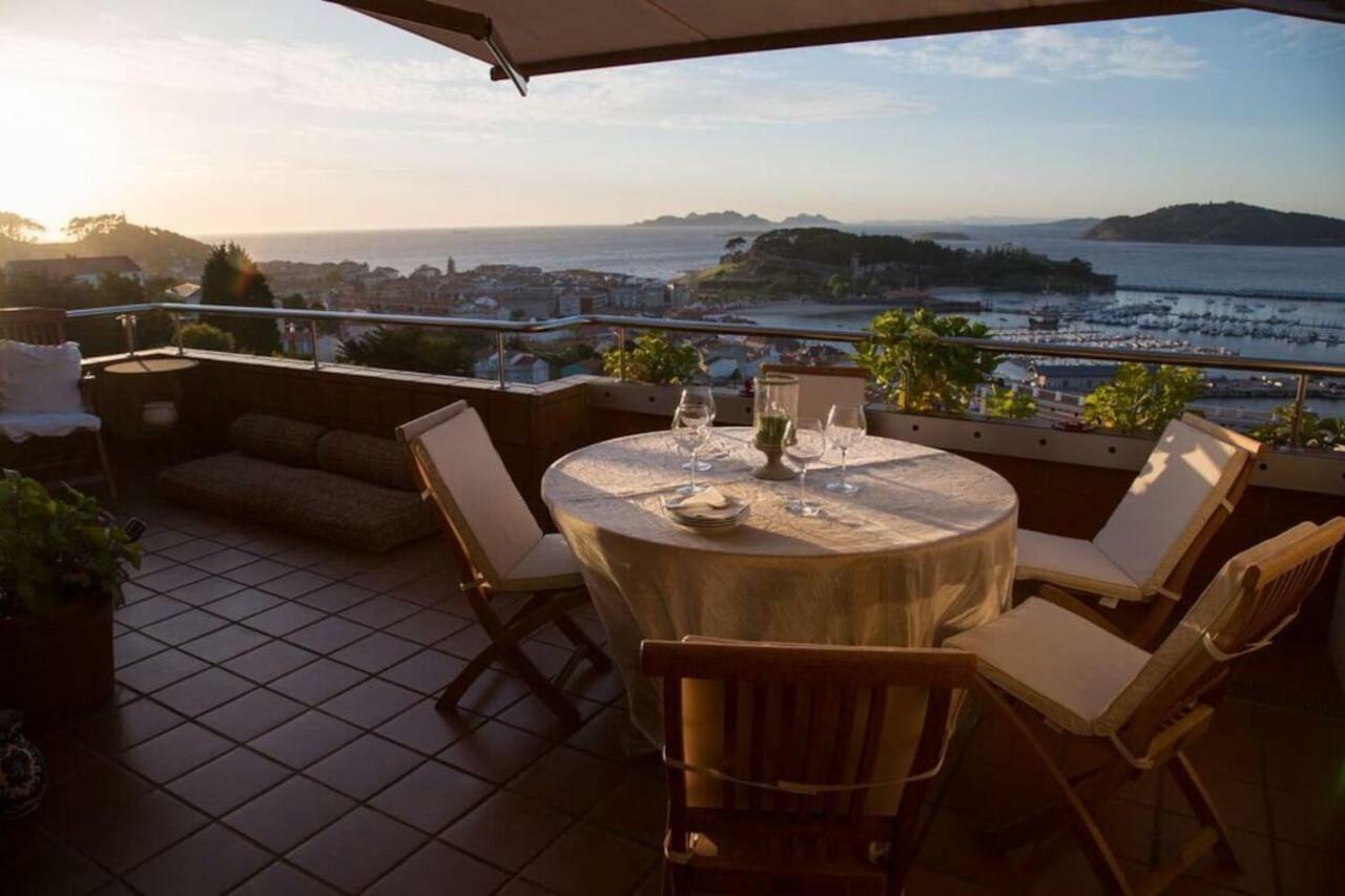 Inmejorables Vistas A Las Islas Cies Baiona Esterno foto